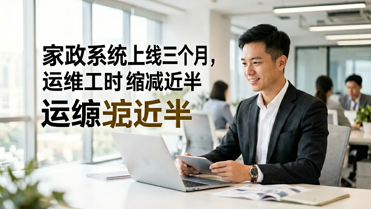 家政系统上线三个月,运维工时缩减近半